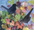 Blackbirds and grapes